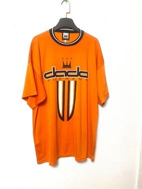 Diadora Bright Orange Logo Tee with Contrast Collar